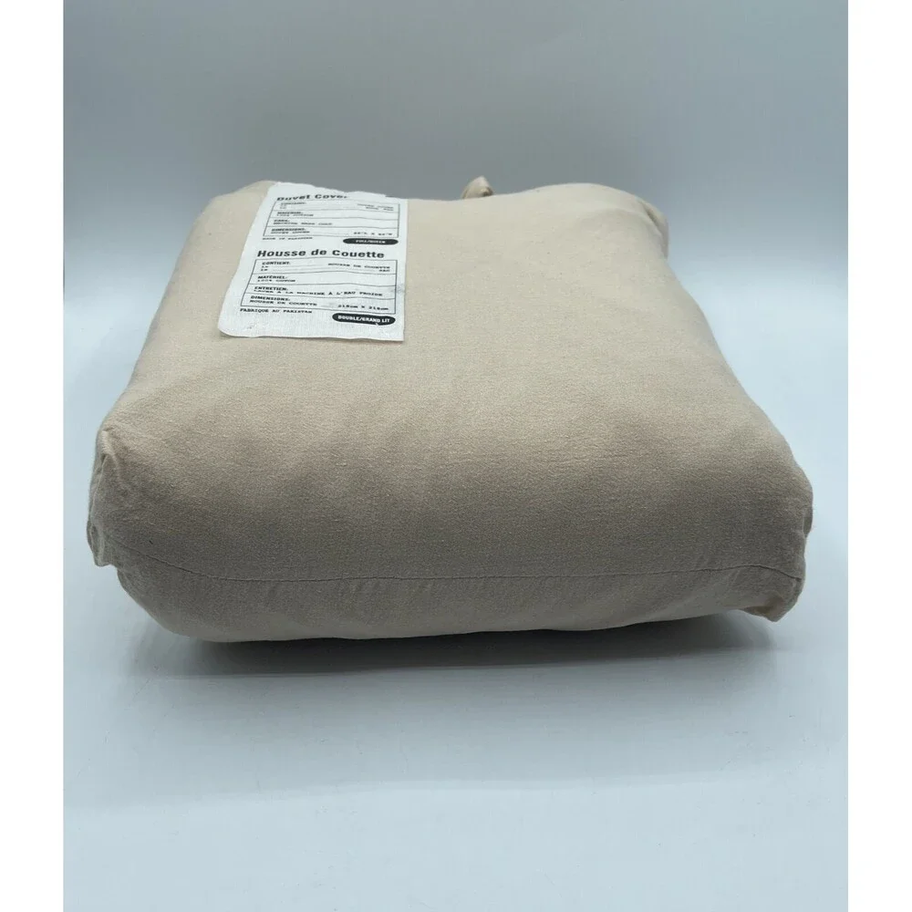 Urban Outfitters Crisscross Tufted Duvet Cover - LIGHT PEACH/NUDE - Full/Queen